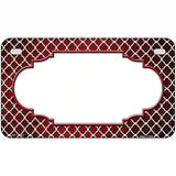 Red White Quatrefoil Scallop Oil Rubbed Metal Novelty License Plate 7" x 4" (MP)