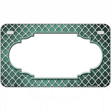 Mint White Quatrefoil Scallop Oil Rubbed Metal Novelty License Plate 7" x 4" (MP)