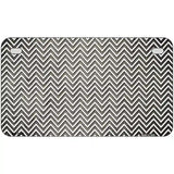 Tan White Small Chevron Oil Rubbed Metal Novelty License Plate 7" x 4" (MP)