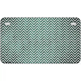 Mint White Small Chevron Oil Rubbed Metal Novelty License Plate 7" x 4" (MP)