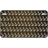 Brown White Anchor Oil Rubbed Metal Novelty License Plate 7" x 4" (MP)
