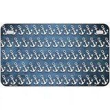 Light Blue White Anchor Oil Rubbed Metal Novelty License Plate 7" x 4" (MP)