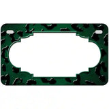Green Black Cheetah Scallop Oil Rubbed Metal Novelty License Plate 7" x 4" (MP)