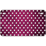 Pink White Small Dots Oil Rubbed Metal Novelty License Plate 7" x 4" (MP)