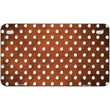 Orange White Small Dots Oil Rubbed Metal Novelty License Plate 7" x 4" (MP)