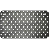 Gray White Small Dots Oil Rubbed Metal Novelty License Plate 7" x 4" (MP)