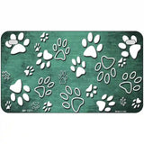 Mint White Paw Oil Rubbed Metal Novelty License Plate 7" x 4" (MP)