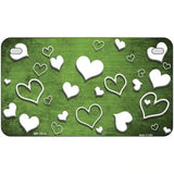 Lime Green White Love Oil Rubbed Metal Novelty License Plate 7" x 4" (MP)
