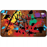 Orange Splatter Oil Rubbed Metal Novelty License Plate 7" x 4" (MP)