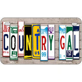 Country Gal Plate Art Novelty Metal License Plate 7" x 4" (MP)