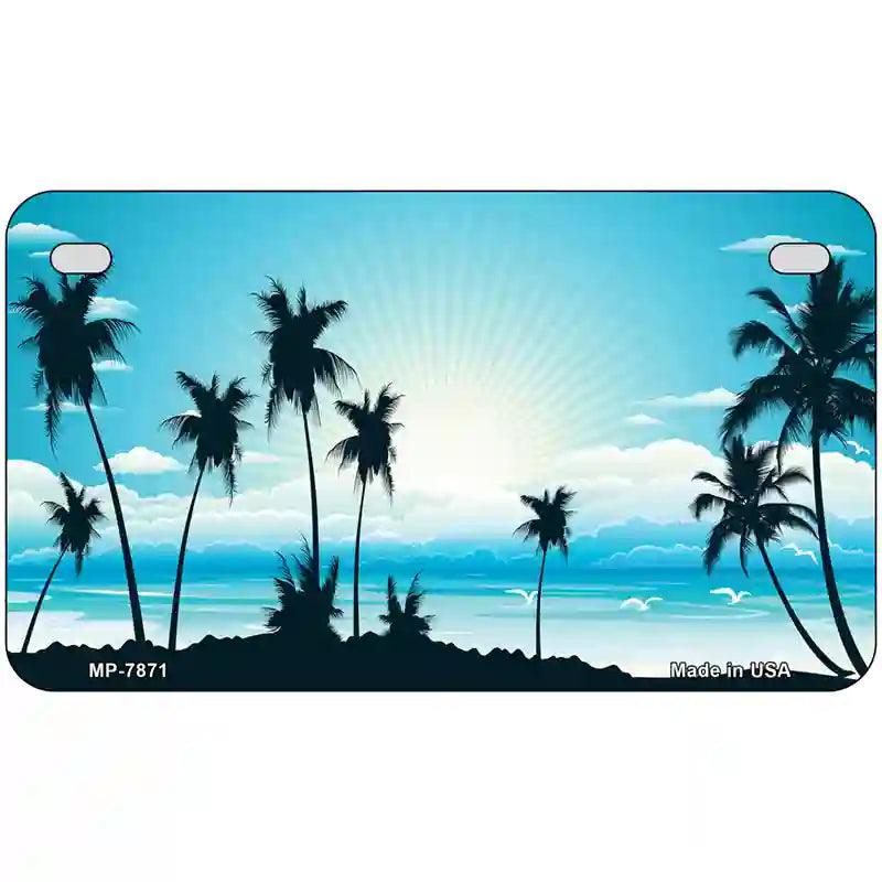 Sunset Blue Metal Novelty License Plate 7" x 4" (MP)