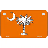 South Carolina Flag Orange Novelty Metal License Plate 7" x 4" Motorcycle (MP)