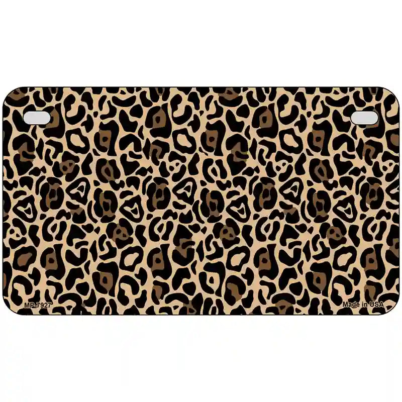 Leopard Metal Novelty License Plate 7" x 4" (MP)
