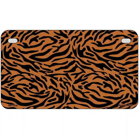 Tiger Pattern Metal Novelty License Plate 7" x 4" (MP)