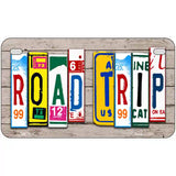 Road Trip Wood License Plate Art Novelty Metal License Plate 7" x 4" (MP)