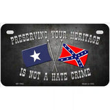 Preserving Heritage Not A Crime Novelty Metal License Plate 7" x 4" (MP)