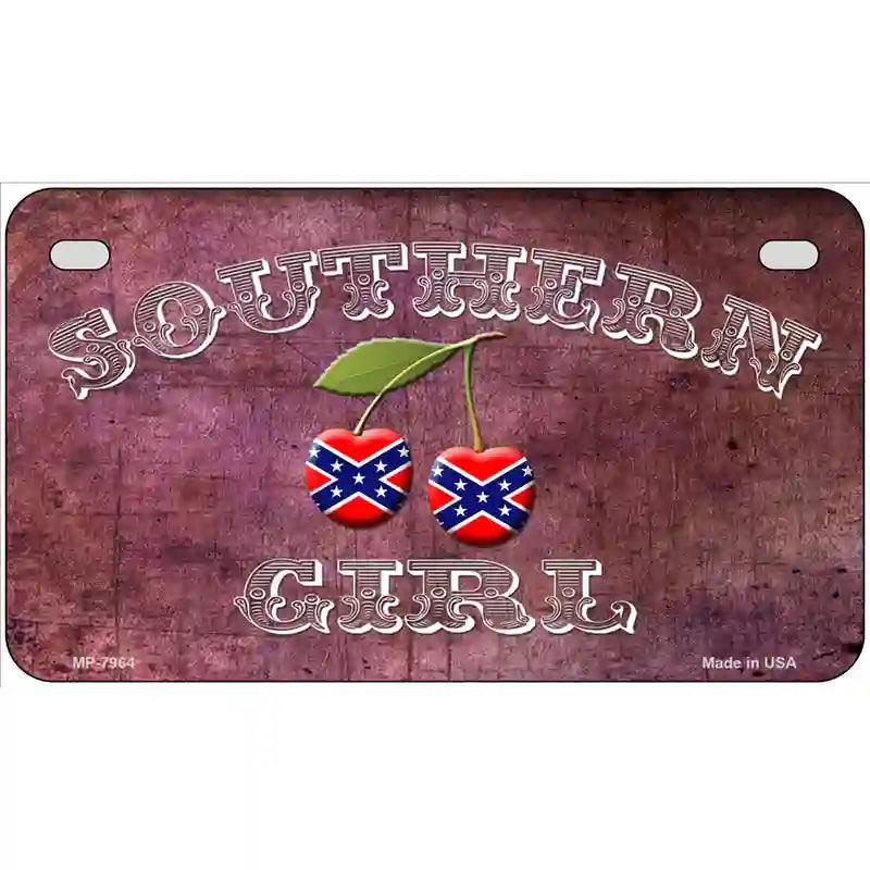 Southern Girl Novelty Metal License Plate 7" x 4" (MP)