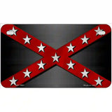Confederate Stripes Red Novelty Metal License Plate 7" x 4" (MP)