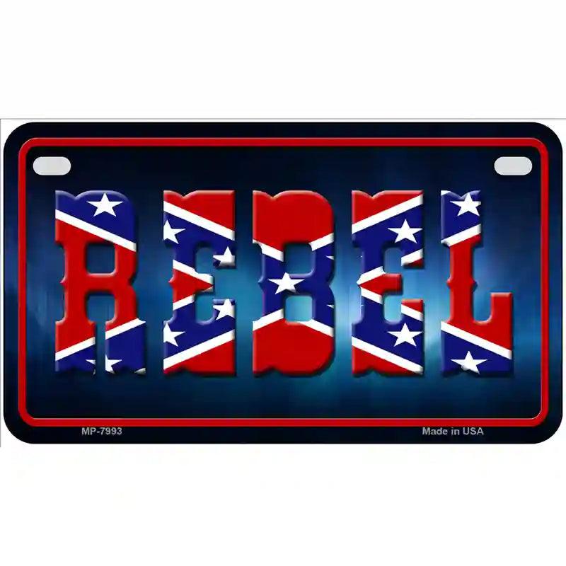 Rebel Novelty Metal License Plate 7" x 4" (MP)