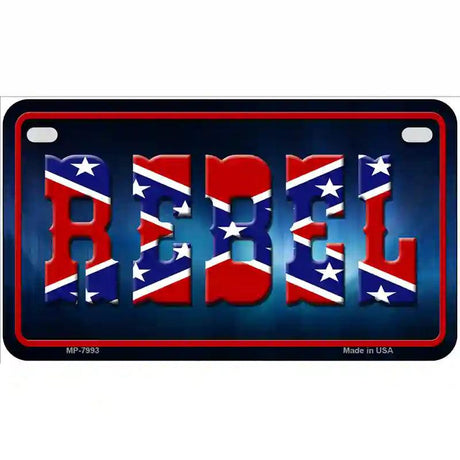 Rebel Novelty Metal License Plate 7" x 4" (MP)