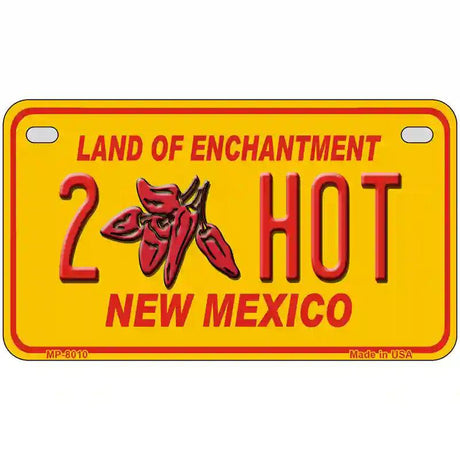 New Mexico 2 Hot Novelty Metal License Plate 7" x 4" (MP)