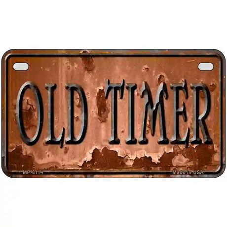 Old Timer Novelty Metal License Plate 7" x 4" (MP)