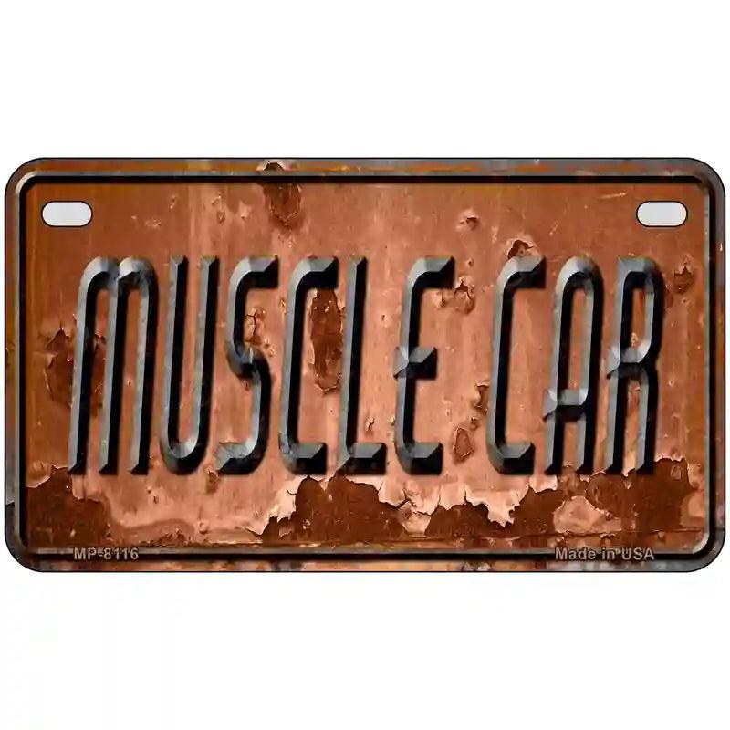 Muscle Car Novelty Metal License Plate 7" x 4" (MP)