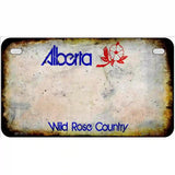 Alberta State Rusty Novelty Metal License Plate 7" x 4" (MP)