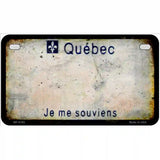 Quebec Rusty Novelty Metal License Plate 7" x 4" (MP) / Yes