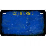 California Blue State Rusty Novelty Metal License Plate 7" x 4" (MP)