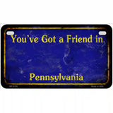 Pennsylvania Rusty Novelty Metal License Plate 7" x 4" (MP) / Yes