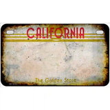 California Golden State Plate Rusty Blank Metal License Plate 7" x 4" (MP) / Yes
