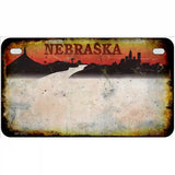 Nebraska Rusty Novelty Metal License Plate 7" x 4" (MP) / Yes