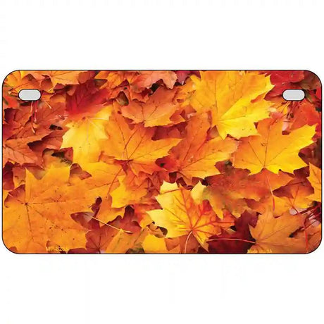 Fall Leaves Novelty Metal License Plate 7" x 4" (MP)
