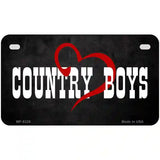 Country Boys Novelty Metal License Plate 7" x 4" (MP)