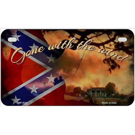 Gone With The Wind Metal Novelty License Plate 7" x 4" Motorcycle (MP)
