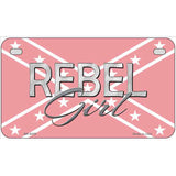 Rebel Girl Pink Metal Novelty License Plate