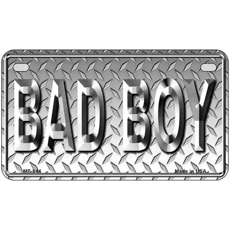 Bad Boy Diamond Plate Pattern Metal Novelty License Plate 7" x 4" (MP)