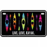 Live Love Kayak Metal Novelty License Plate 7" x 4" (MP)
