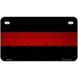 Fire Diamond Thin Red Line Metal Novelty License Plate 7" x 4" (MP)