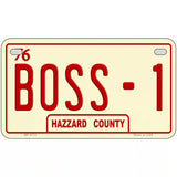 Boss 1 Metal Novelty License Plate 7" x 4" (MP)