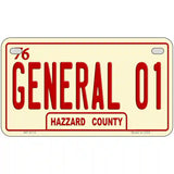 General 01 Metal Novelty License Plate 7" x 4" (MP)
