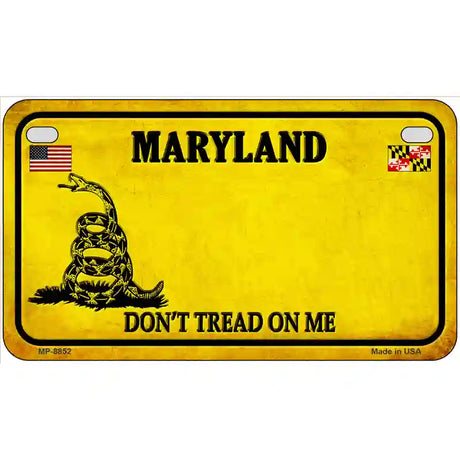 Maryland Dont Tread On Me Metal Novelty License Plate 7" x 4" (MP)