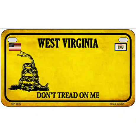 West Virginia Dont Tread On Me Metal Novelty License Plate 7" x 4" (MP)