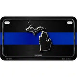 Michigan Thin Blue Line Metal Novelty License Plate 7" x 4" (MP)