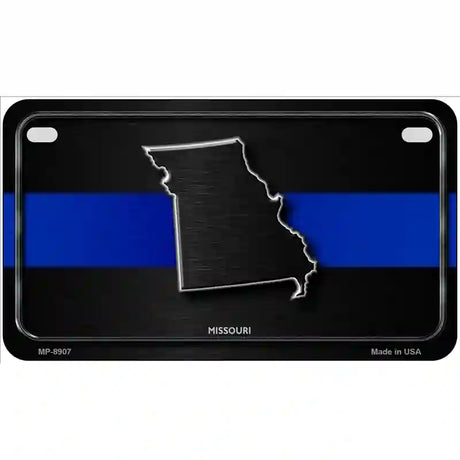 Missouri Thin Blue Line Metal Novelty License Plate 7" x 4" (MP)