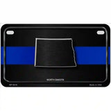 North Dakota Thin Blue Line Metal Novelty License Plate 7" x 4" (MP)