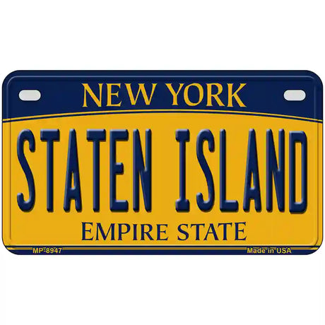 Staten Island New York Metal Novelty License Plate 7" x 4" Motorcycle (MP)