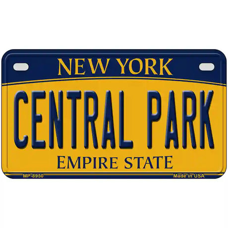 Central Park New York Metal Novelty License Plate 7" x 4" Motorcycle (MP)