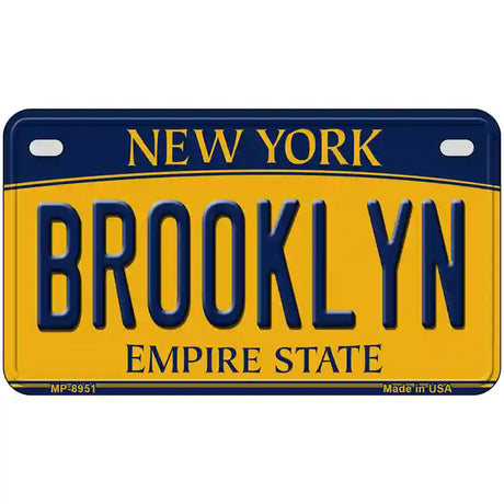 Brooklyn New York Metal Novelty License Plate 7" x 4" Motorcycle (MP)